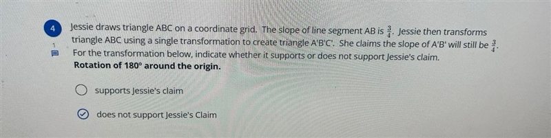 1Jessie draws triangle ABC on a coordinate grid. The slope of line segment AB is \frac-example-1