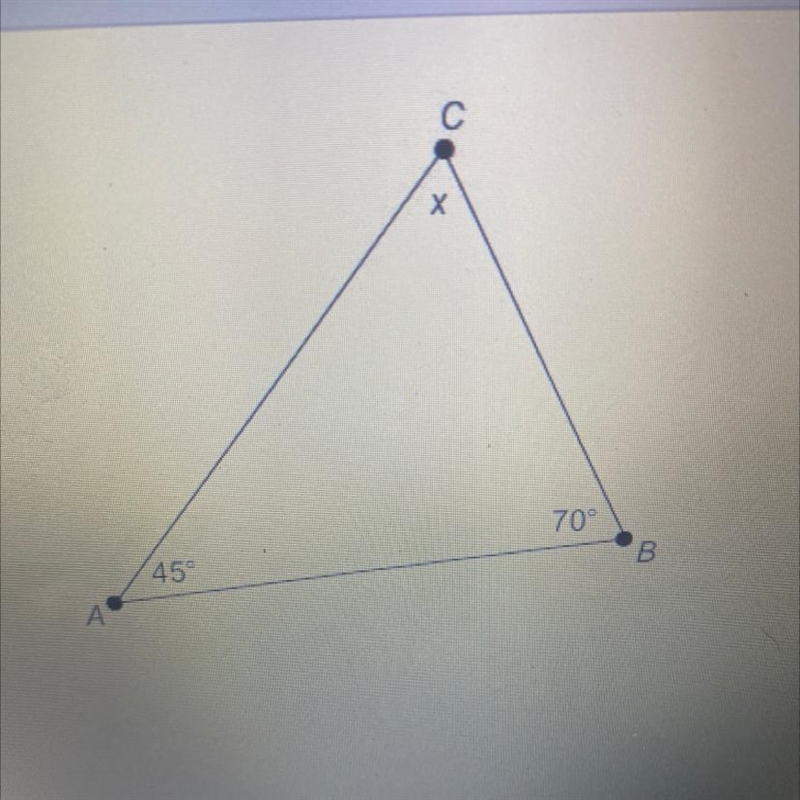 What is the value of x? A. X=45 B. X=65 C. x= 70 D. X=115-example-1