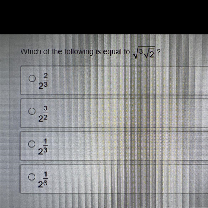 Which of the following is equal to? ( in picture)-example-1