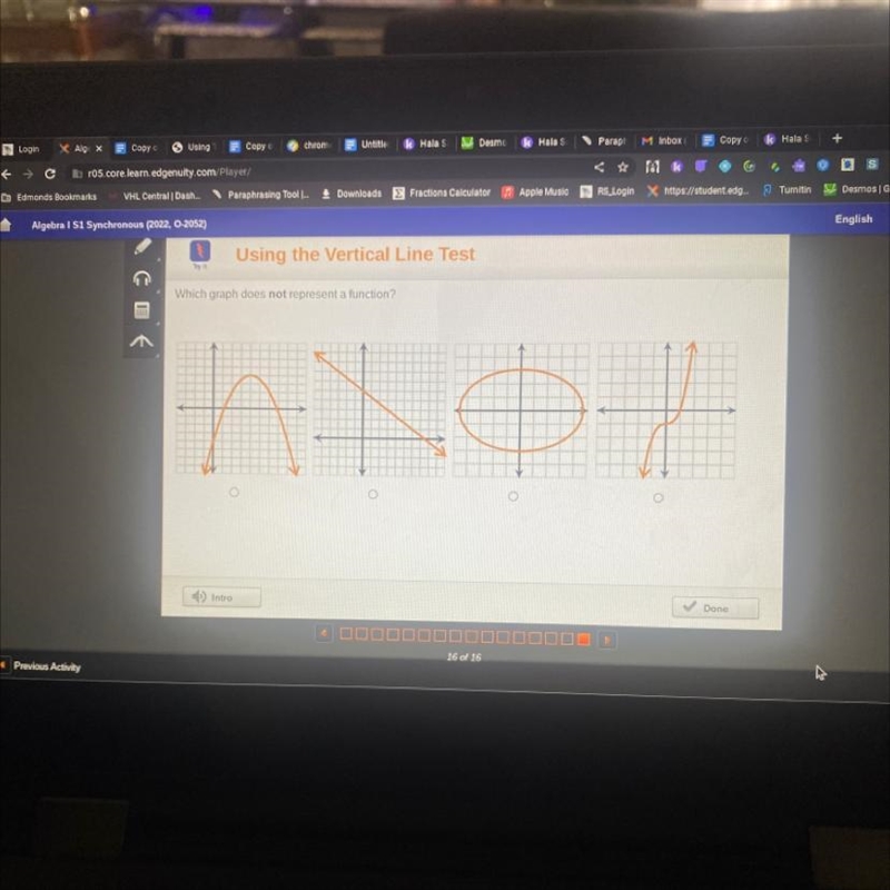 Which graph does not represent a function? hler Intro Done-example-1