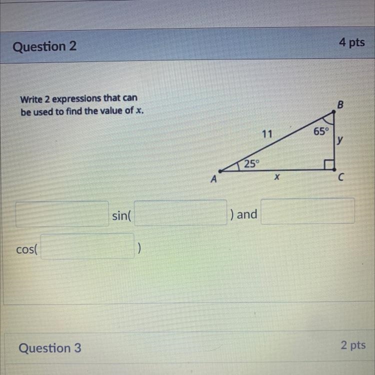 Write 2 expressions that canbe used to find the value of x.-example-1