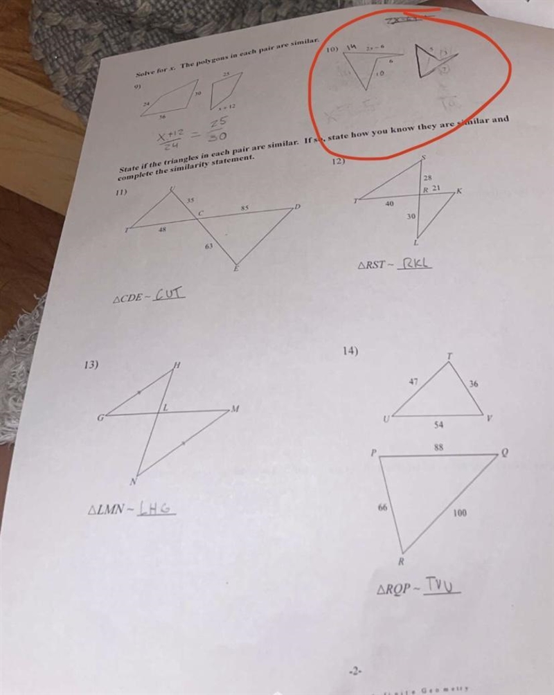 Pre Ap Geometry, the circled ones are the ones I need help with!-example-2