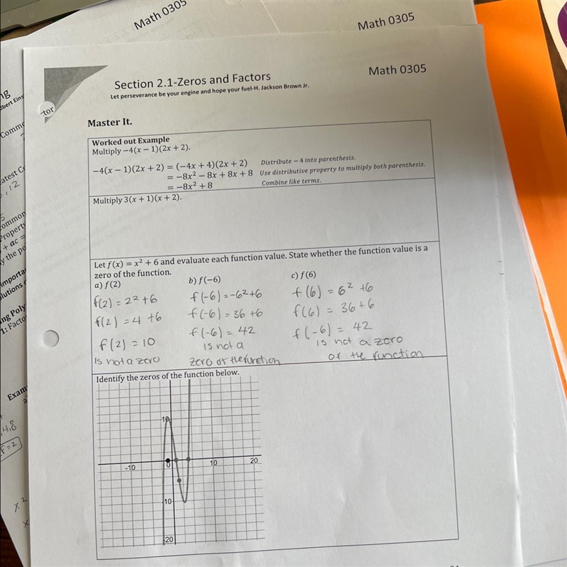 I need help with the last question please.Identify the zeros of the function below-example-1