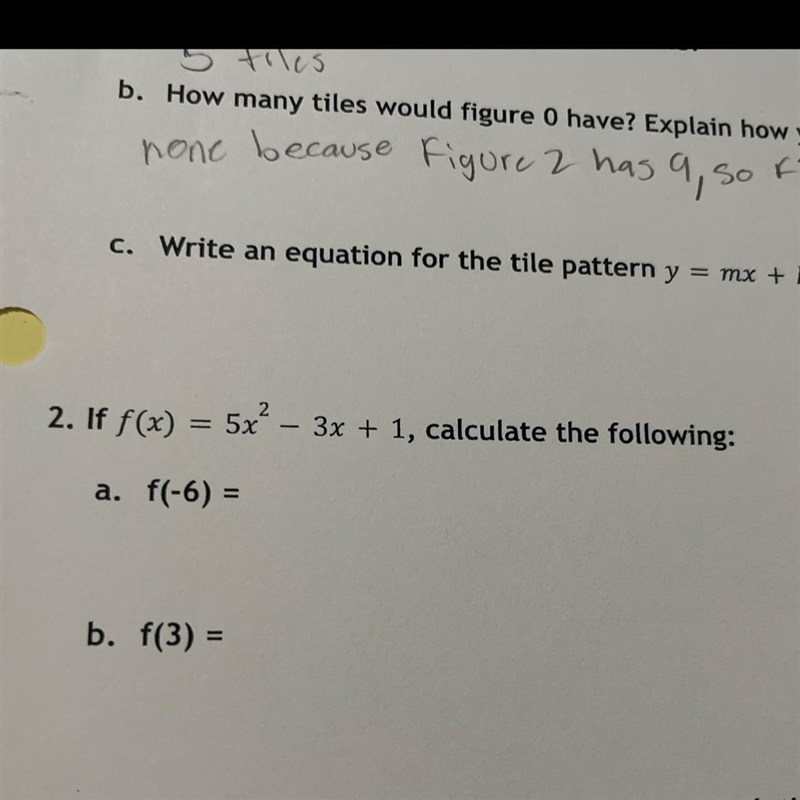 If f(x) =5x2 - 3x + 1, calculate the following-example-1