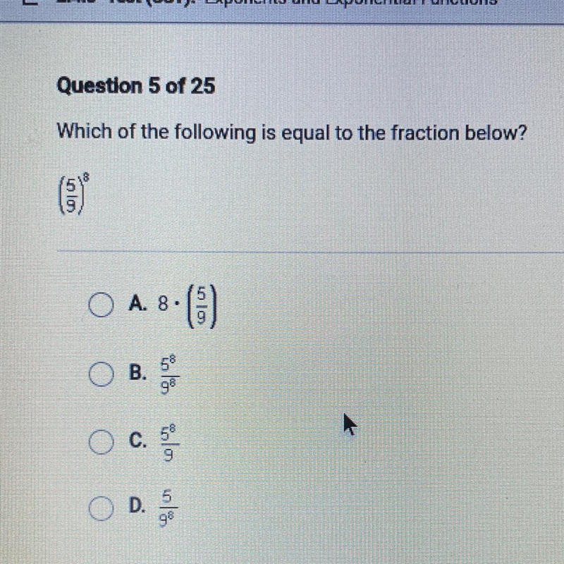 Please help which of the following is equal to the fraction below-example-1