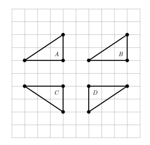 50 points HELPP QUICK which figure is a rotation of figure A? a. figure B b. figure-example-1