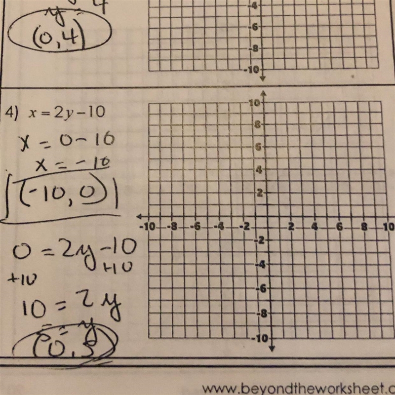 Graph each equation using the intercepts. Re-write in standard form first if necessary-example-1