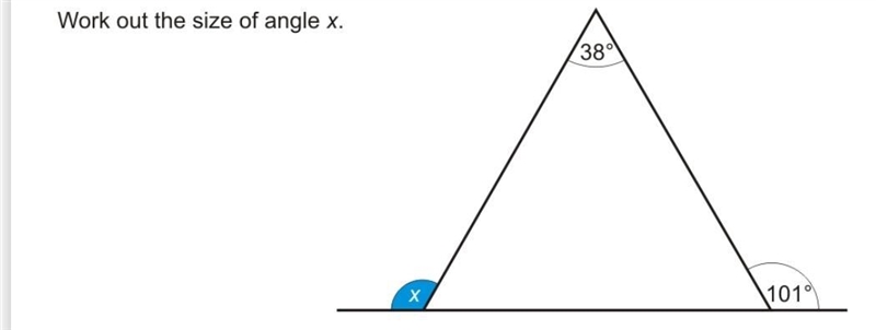 Angle of Triangle ( x )-example-1