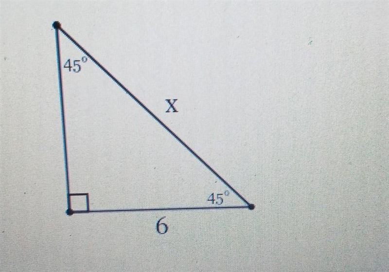 Find the side of x in simplest radical form with a rational denominator-example-1