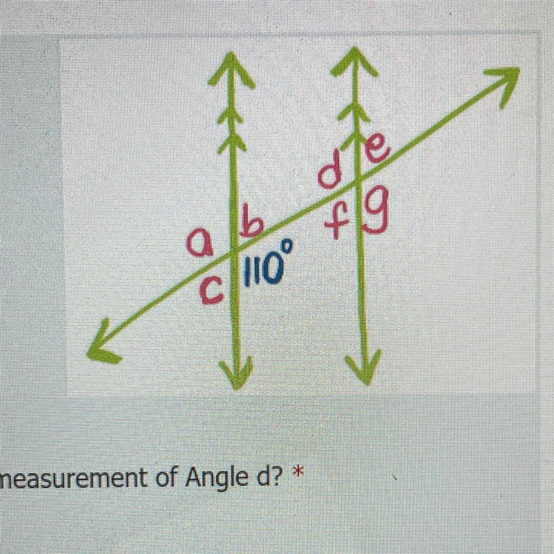 Parallel lines cut by transversal line what is the measurement of angle D?￼-example-1