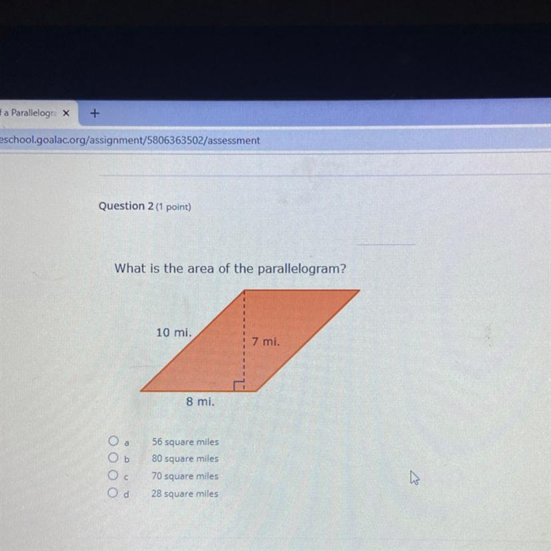 What is the area of the parallelogram?-example-1