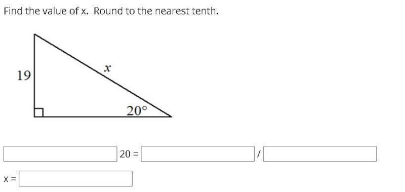 Find the value of x. Round to the nearest tenth.-example-1