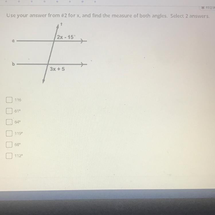 (40 points) need answer asap the x=38-example-1