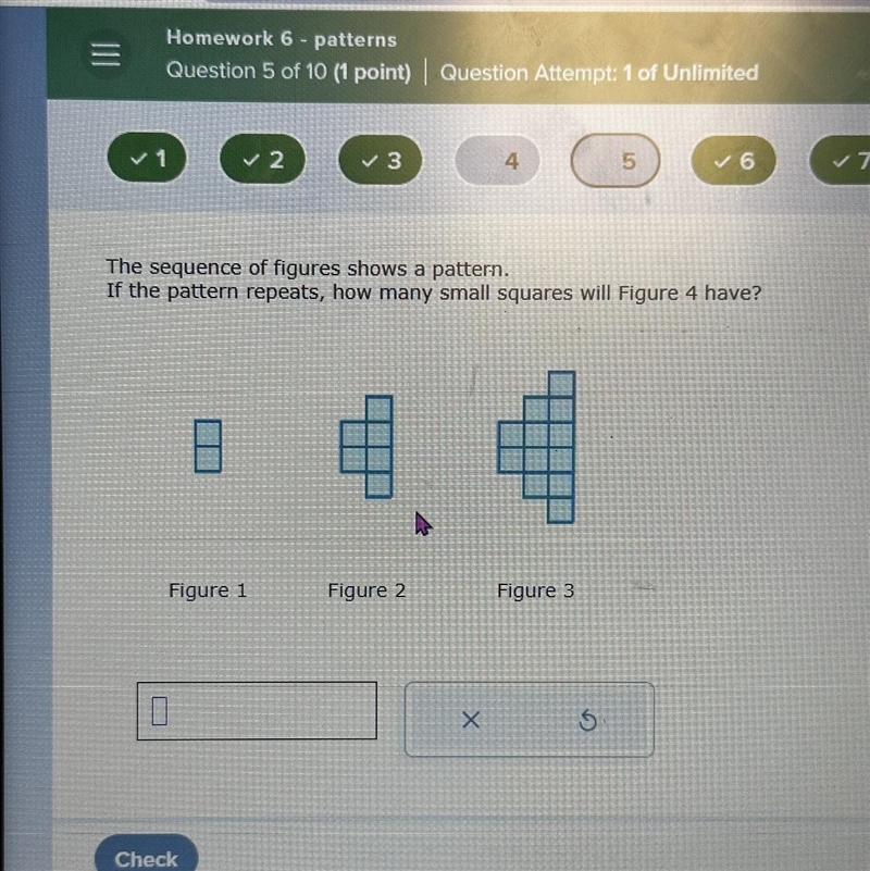 How many squares will figure 4 have ?-example-1