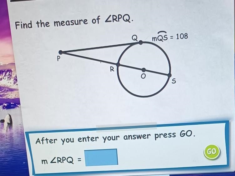 Find the measure of angle RPQ. ​-example-1