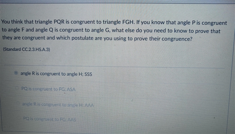 what else do you need to know to prove that they are congruent and which postulate-example-1