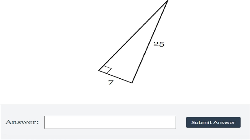 Find the length of the third side. If necessary, round to the nearest tenth Pythagorean-example-1