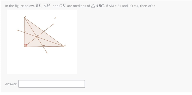 In the figure below, ⎯⎯⎯⎯⎯⎯⎯⎯,⎯⎯⎯⎯⎯⎯⎯⎯⎯⎯, B L ¯ , A M ¯ , and ⎯⎯⎯⎯⎯⎯⎯⎯⎯ C K ¯ are-example-1