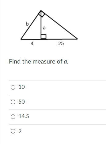 Find the measure of a.-example-1