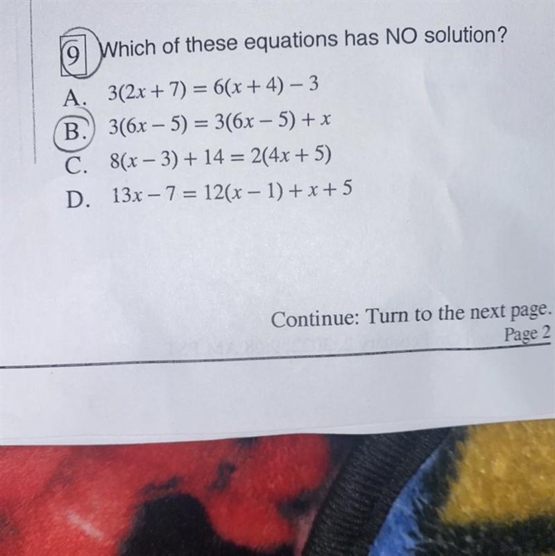 Need this tonight, no joking around, circled B as a placeholder, tell me the right-example-1