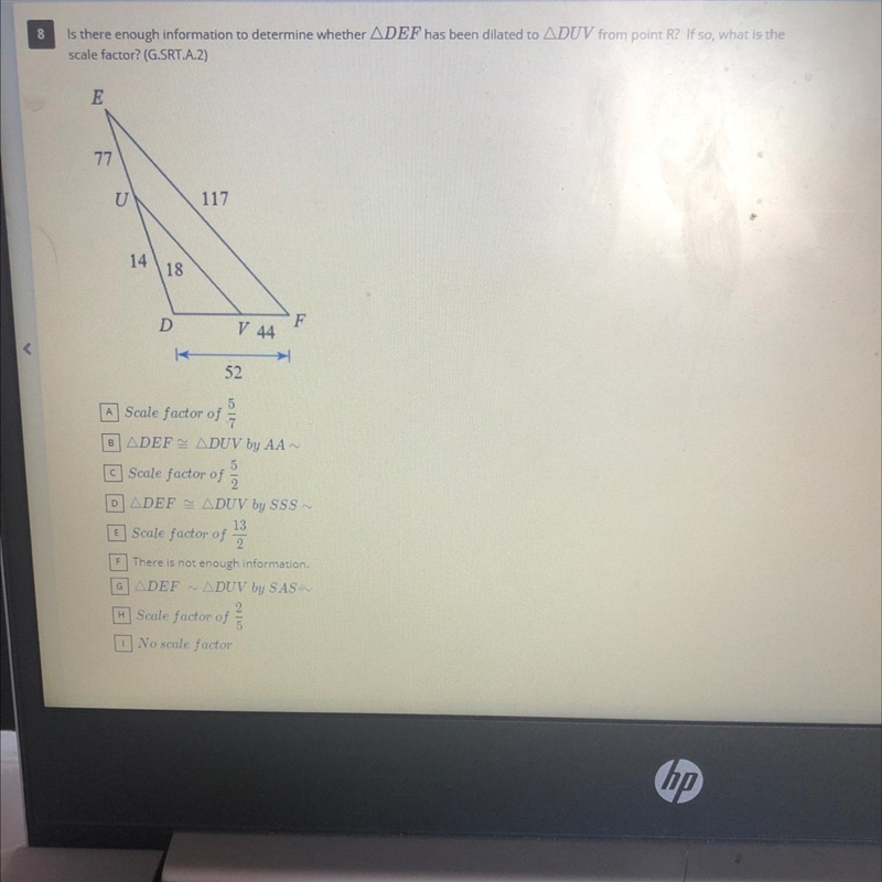 8Is there enough information to determine whether ADEF has been dilated to ADUV from-example-1