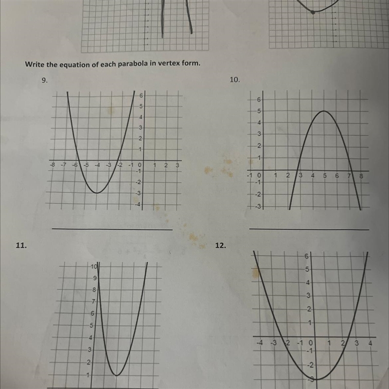 Write the equation of each parabola in vertex form-example-1