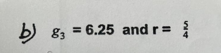 Given a term in the sequence and the common ratio find the first term: Please show-example-1