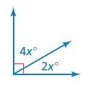 Tell whether the angles are adjacent or vertical. Then find the value of x.-example-1