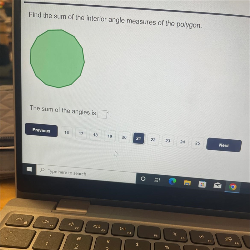 Find the sum of the interior angle measures of the polygon. The sum of the angles-example-1