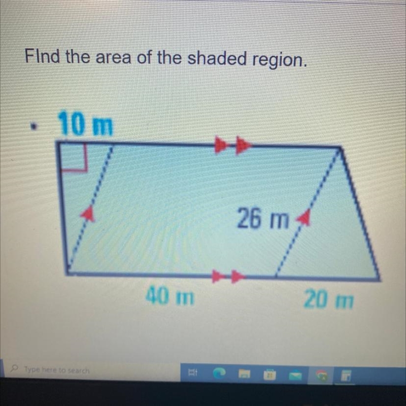 Find the area of the shaded region.-example-1