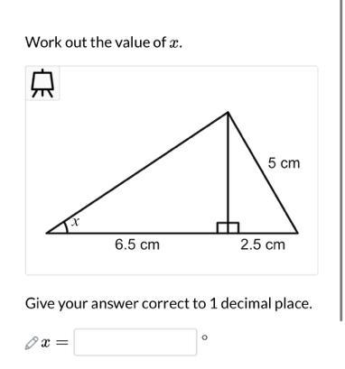 Please help i really need this answer asap thankyou. Work out the value of x.-example-1