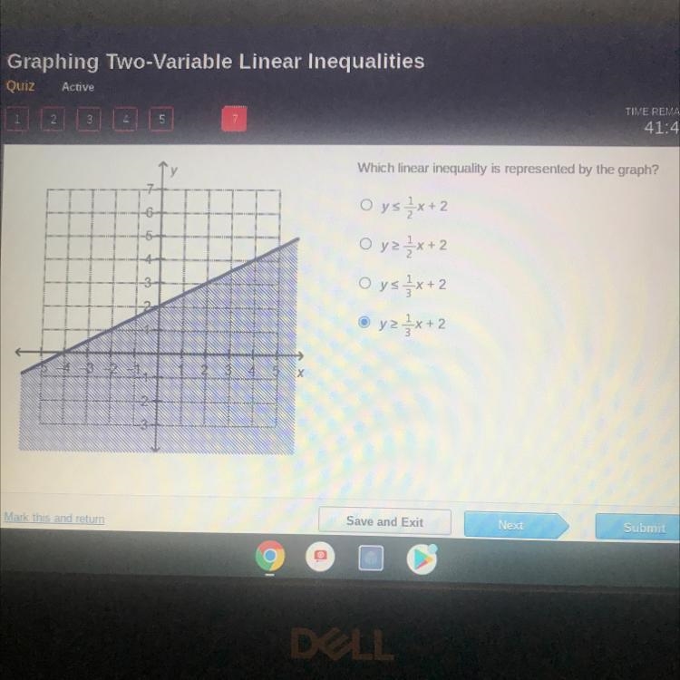 Which linear inequality is represented by the graph?-example-1