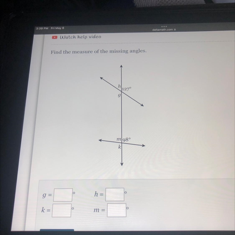 Find the measure of the missing angles-example-1