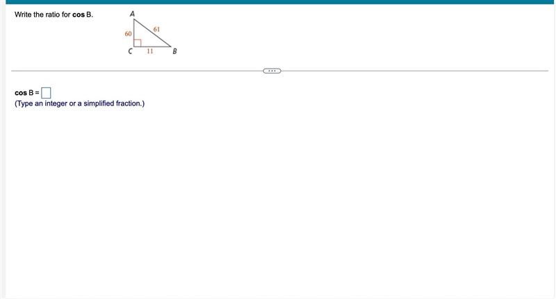 Write the ratio for cosB-example-1