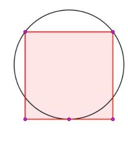 The square below has sides of 2 cm. What is the radius of the circle? image included-example-1