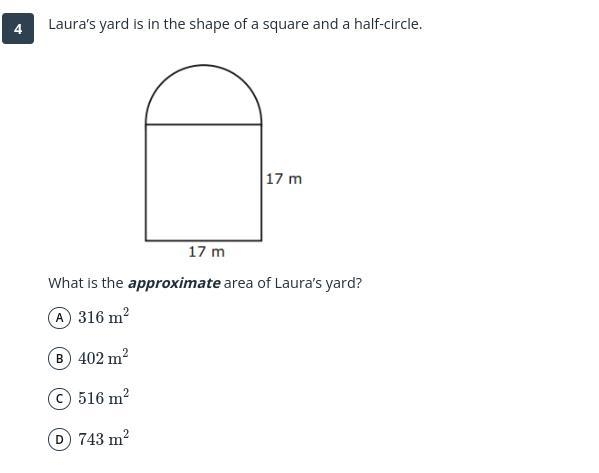 What is the approximate area of Laura’s yard?-example-1