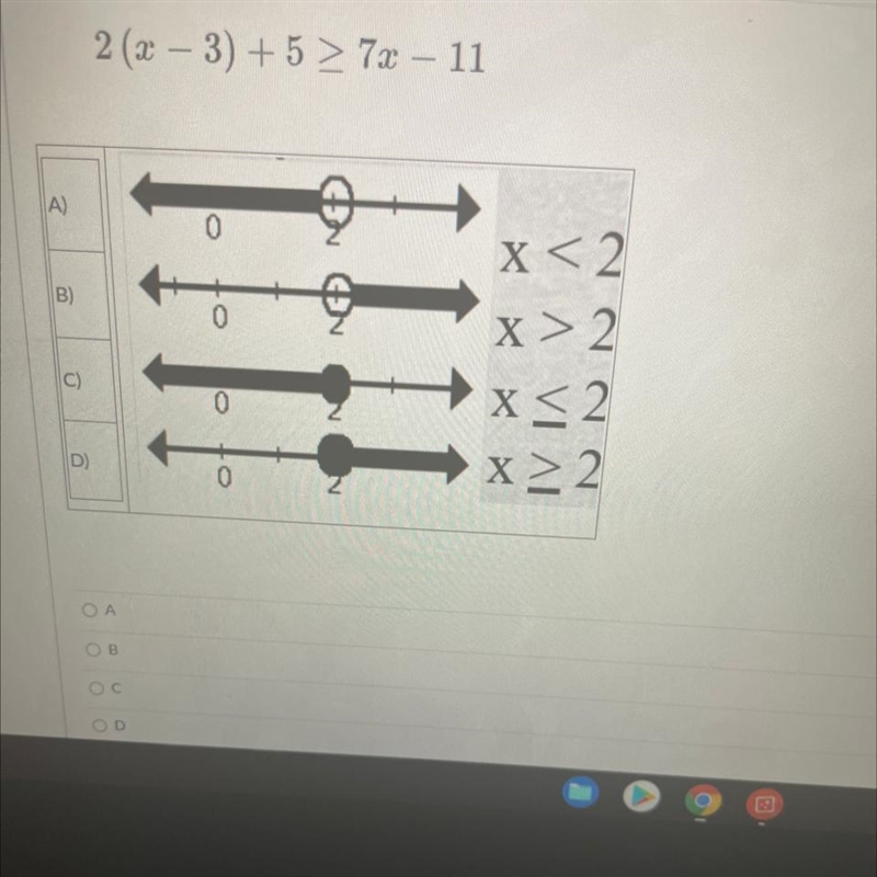 Solve the inequality and graph the situation-example-1