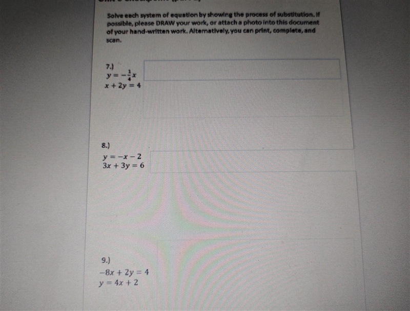 Solve each system of equations by showing the process of substitution. a) y=-1/4 x-example-1