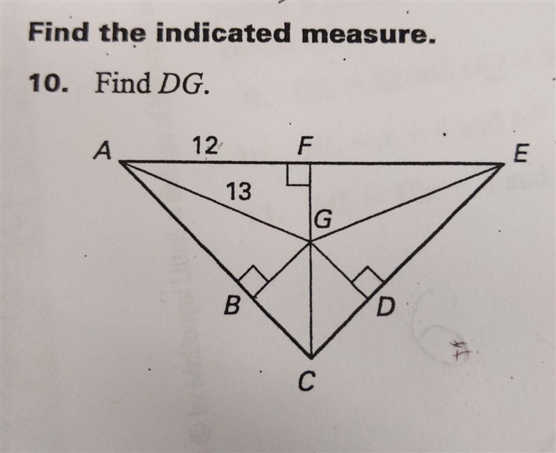 How would you find DG with this information?​-example-1