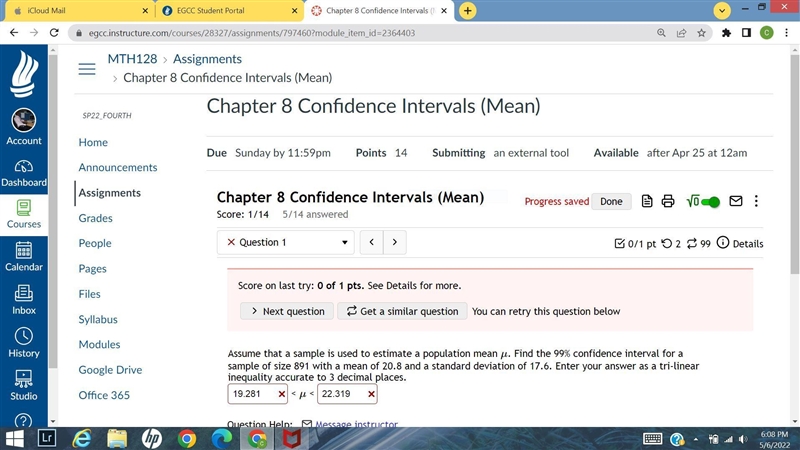 Assume that a sample is used to estimate a population mean μ . Find the 99% confidence-example-1