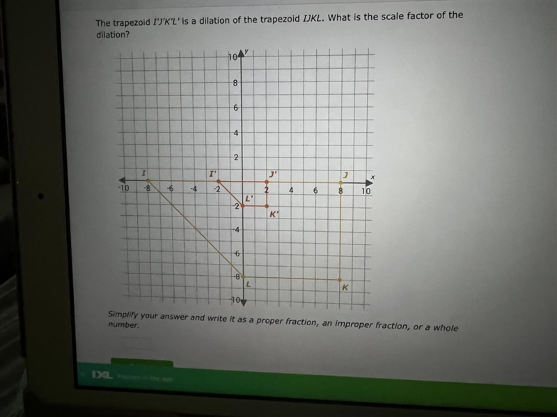 What’s the scale factor? Quick This is on ixl and I have to get at least a 90-example-1