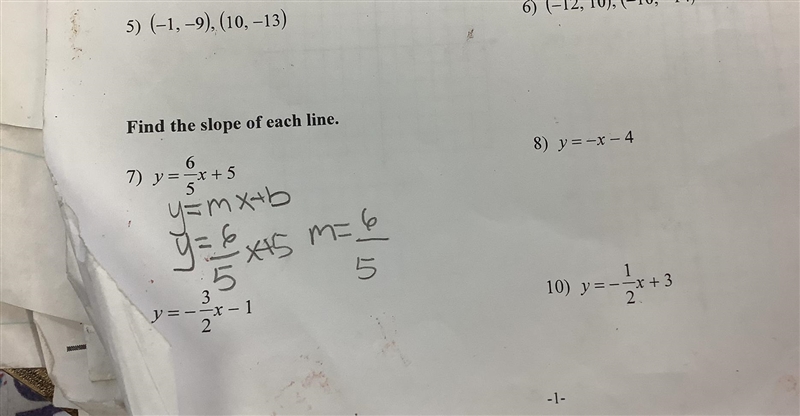 Can you help me find the slope of the line through each pair of points-example-1