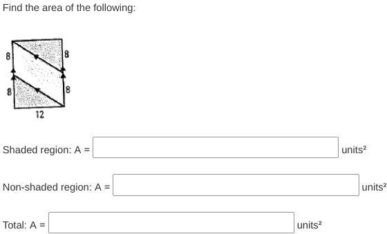 How do I find the area of the shaded and none shaded regions?-example-1