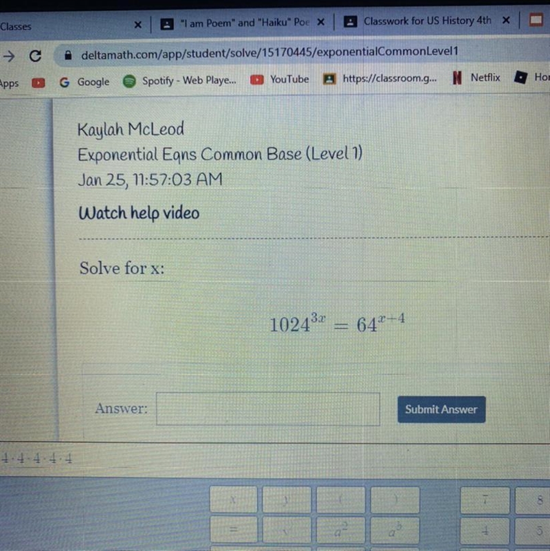 What do i do with 3x since there’s no equation to it?-example-1