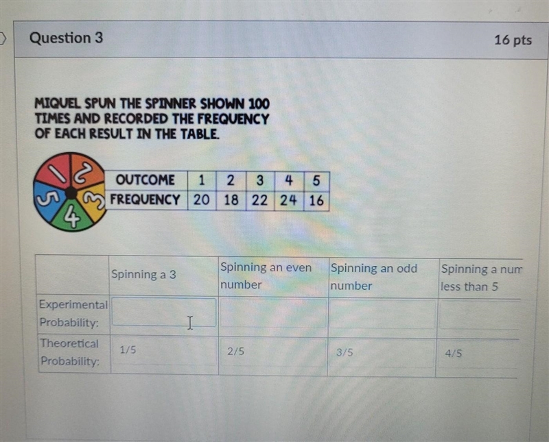 What is the experimental probability?​-example-1