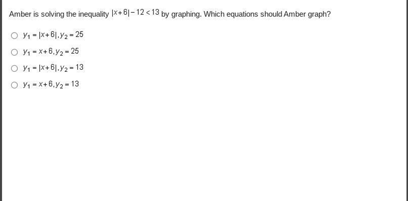 Which equations should Amber graph?-example-1