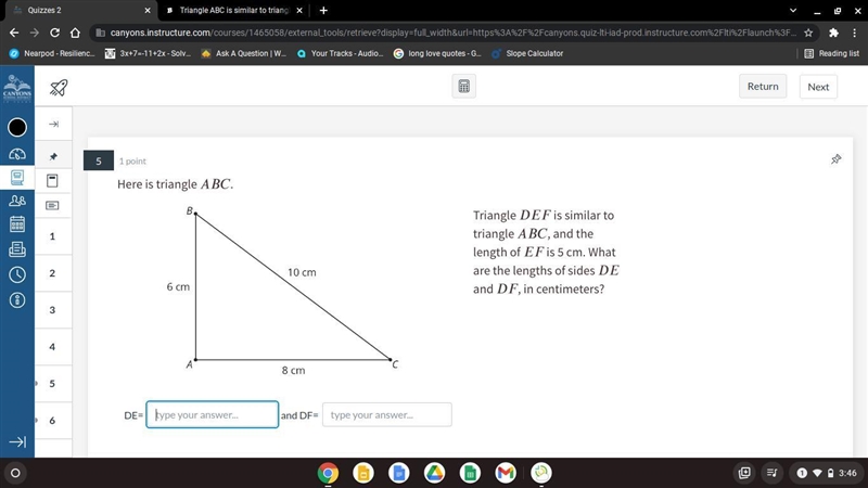 What are the lengths of DE and DF-example-1