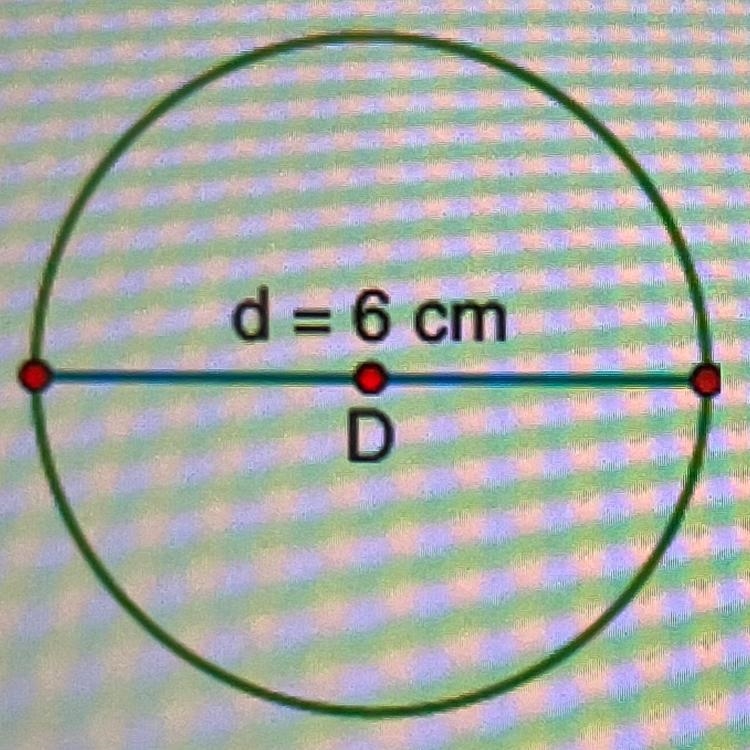 What is the radius of D A. 6 cm B. 12 cm C. 3 cm D. 24 cm Help me ASAP!-example-1