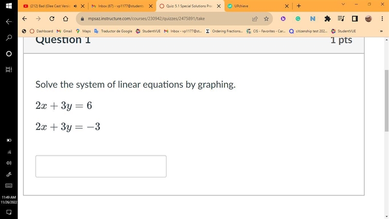 Solve the system of linear equations by graphing.-example-1