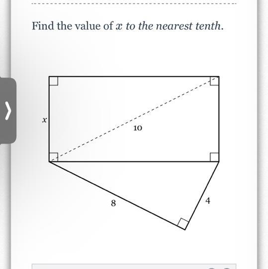 Find the value of x to the nearest tenth.-example-1